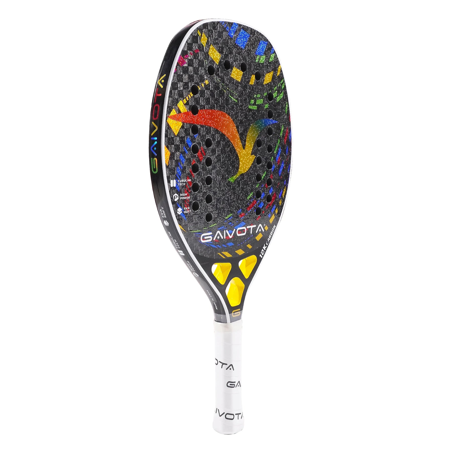 raquete beach tennis 12k gaivota, raquete carbono profissional, eva memória, raquete leve cabeça, beach tennis 2025, raquete com efeito, rotação na bola, interceptação rápida