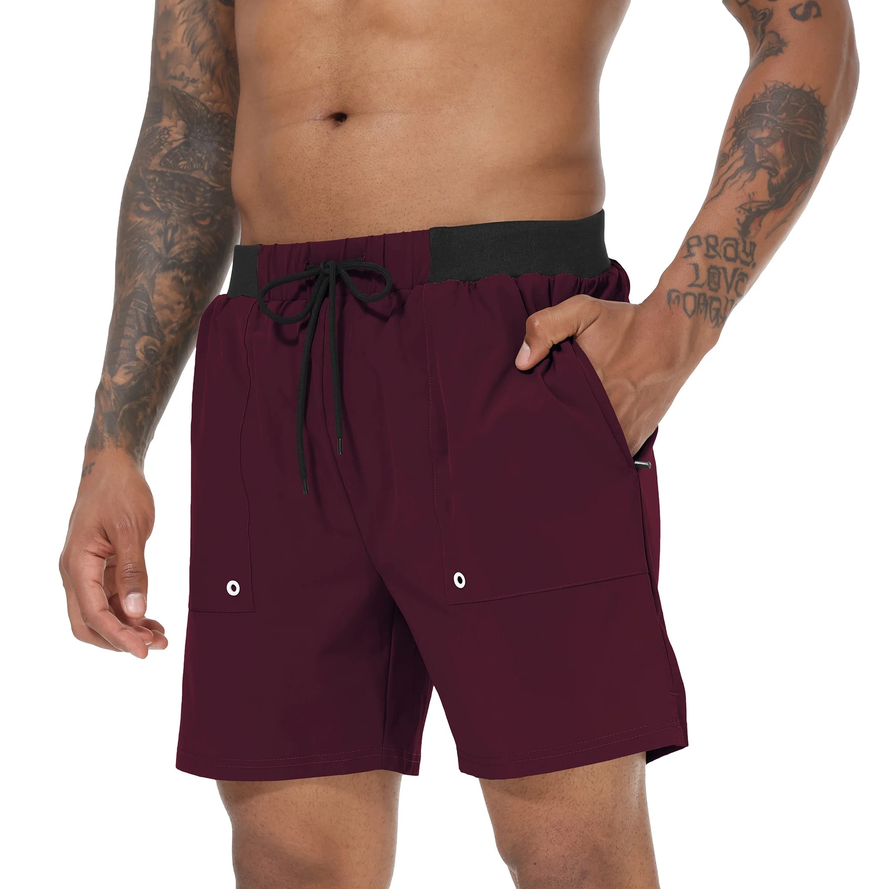 shorts masculinos verão 2025, shorts fitness com tecido premium, short de nylon e spandex, short masculino antissuor
