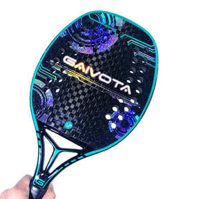 Raquete Beach Tennis 12K, Raquete Profissional, Raquete Carbono Avançada, Raquete com Superfície Rugosa, Raquete com Capa