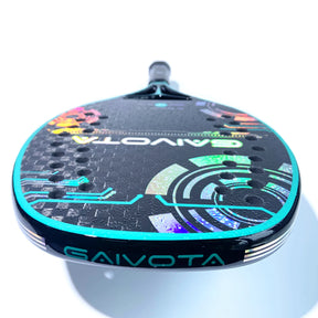 Raquete Beach Tennis 12K, Raquete Profissional, Raquete Carbono Avançada, Raquete com Superfície Rugosa, Raquete com Capa