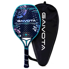 Raquete Beach Tennis 12K, Raquete Profissional, Raquete Carbono Avançada, Raquete com Superfície Rugosa, Raquete com Capa