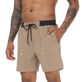 short leve masculino, shorts respirável homem, shorts academia com bolso, shorts com short interno embutido